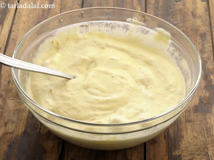 Step 12 – When the bubbles form, mix gently. If you stir vigorously, the bubbles will escape and …