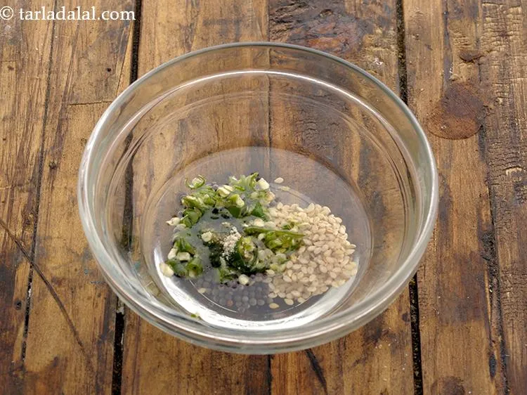 Step 21 – Add green chillies and asafoetida.