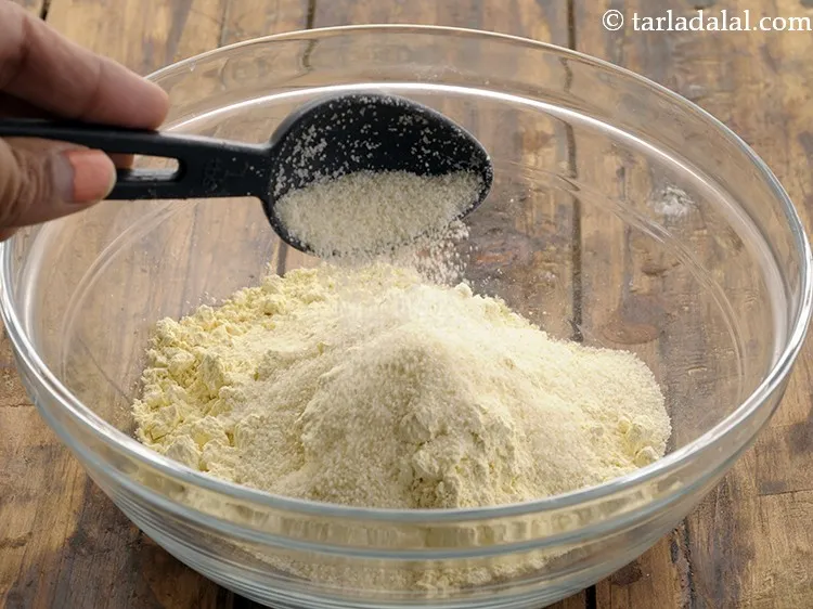 Step 4 – Add semolina for a grainy mouthfeel.