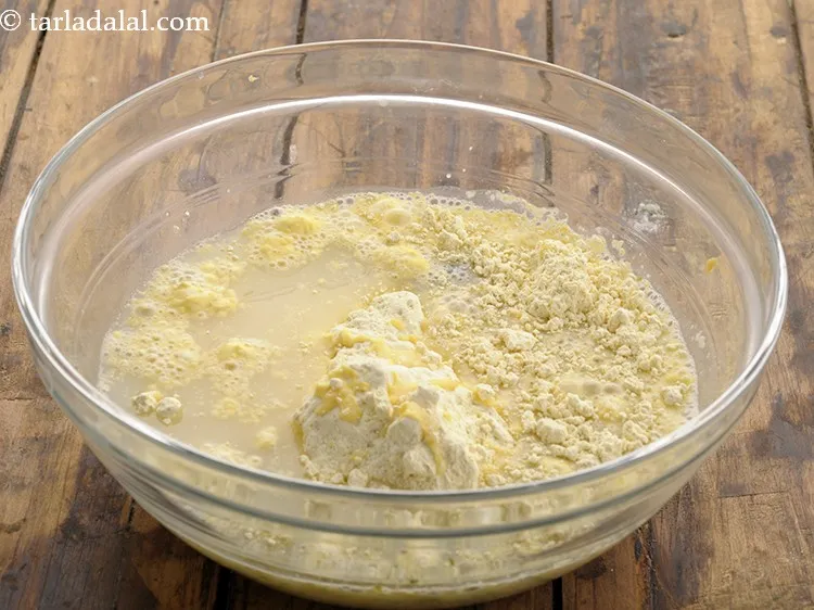 Step 8 – Add salt with &frac34; cup of water.