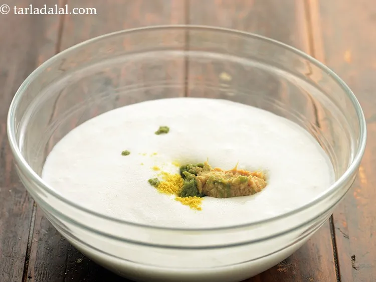 Step 5 – Add ginger-green chilli paste. Add more or less as per the spice level you prefer.