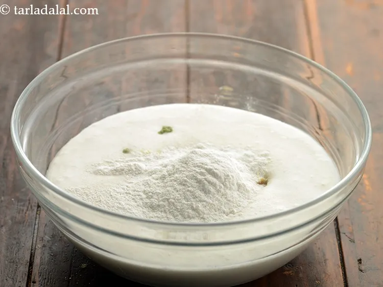 Step 7 – Add rice flour.