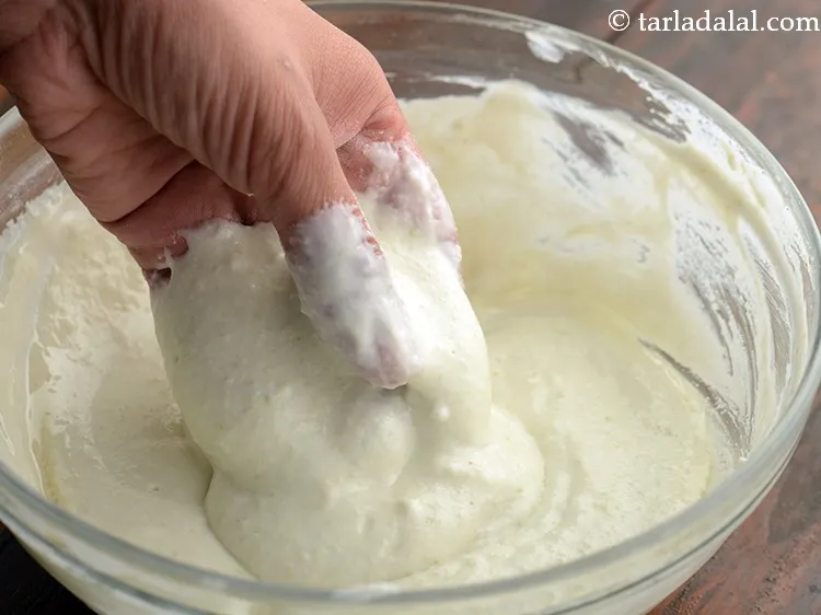 Step 13 – When the bubbles form, mix gently using your hand.