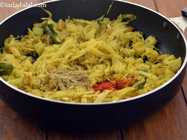 Step 17 – Add the coriander seeds powder and chilli powder. The amount of spices can be adjusted …