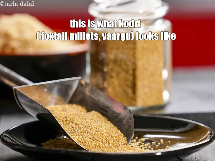 Step 3 – This is what kodri ( foxtail millets, vaargu)&nbsp;looks like.