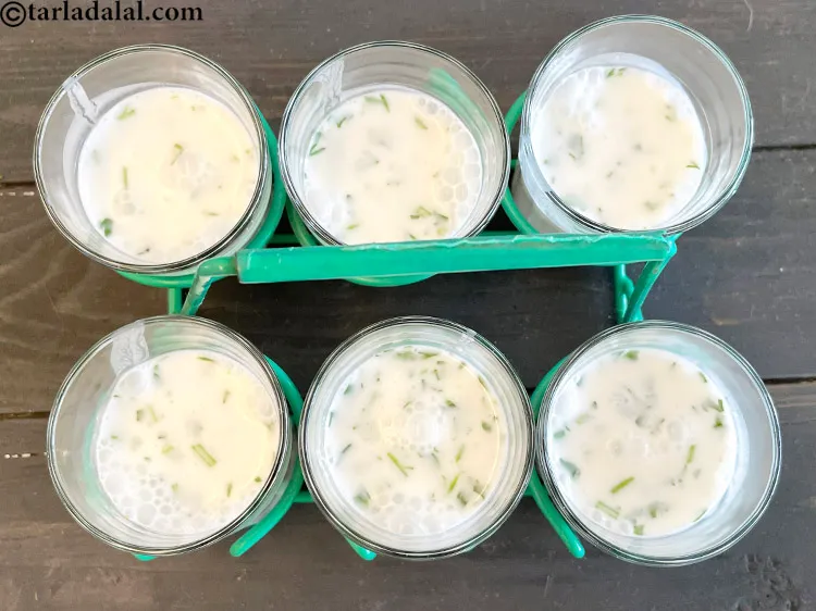 Step 12 – Pour into 4 big glasses or use 6 small cutting chai glasses. We poured in …