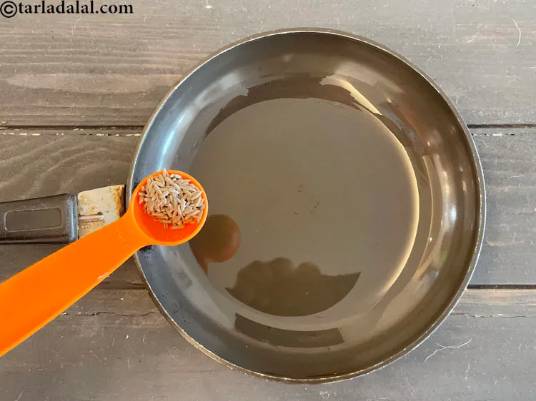 Step 14 – Add&nbsp;<meta charset="UTF-8" />1/2 tsp&nbsp;<a href="glossary-cumin-seeds-jeera-zeera-381i">cumin seeds (jeera)</a>.