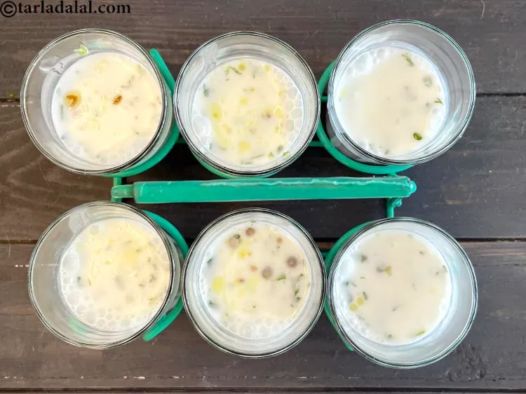 Step 18 – Mix <strong>komal drink | Gujarati komal drink | coconut flavoured buttermilk | </strong>well.