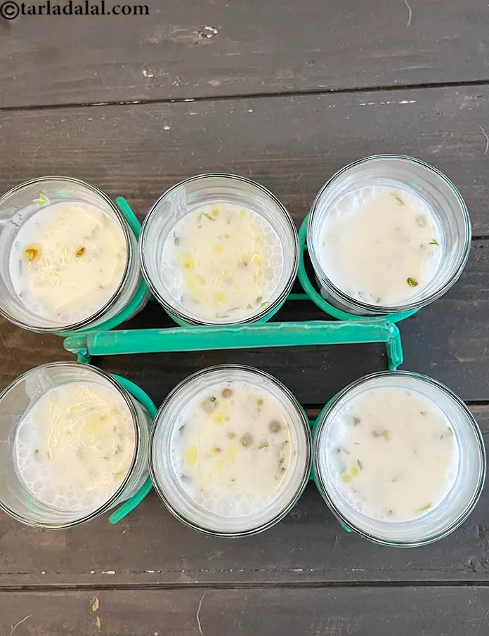 Step 19 – Refrigerate <strong>komal drink | Gujarati komal drink | coconut flavoured buttermilk | </strong>and serve chilled.