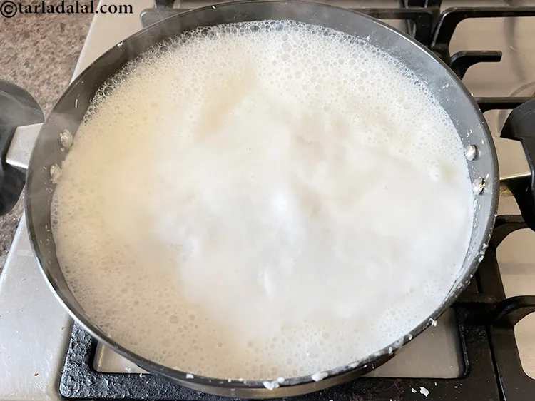 Step 13 – The milk is getting cooked.