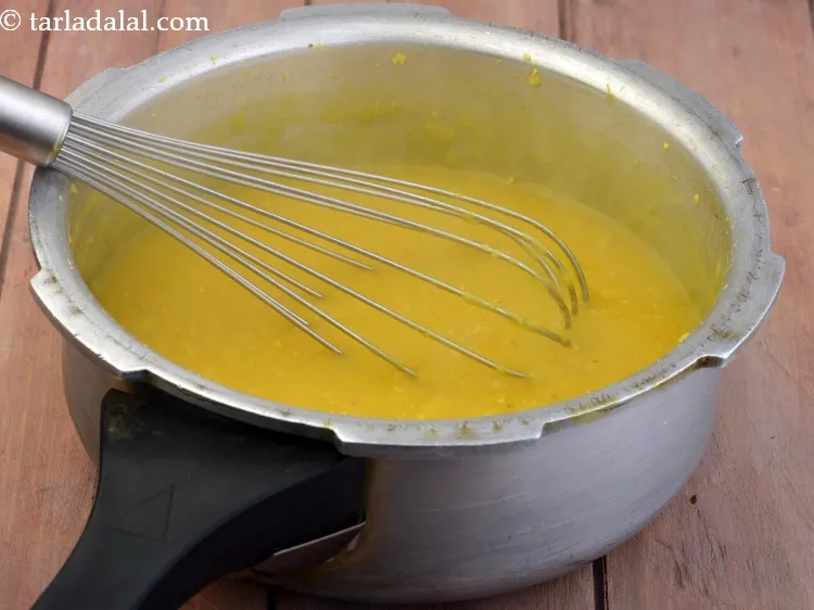 Step 13 – Whisk the dal using a whisk and keep aside.