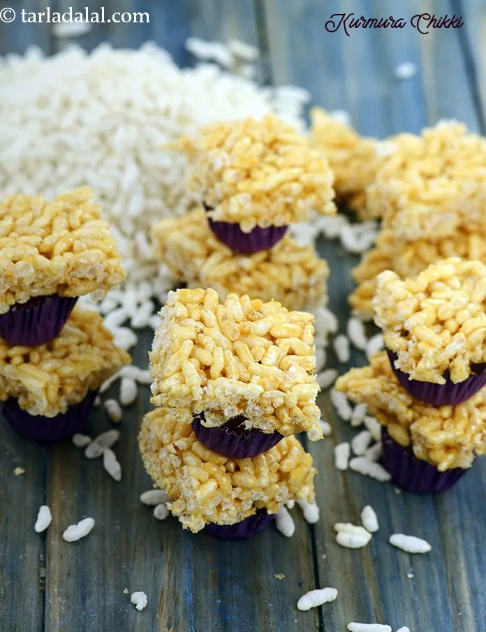 Step 19 – Aside from Cashew Chikki, also try other chikki recipes like Kurmura Chikki made with puffed …