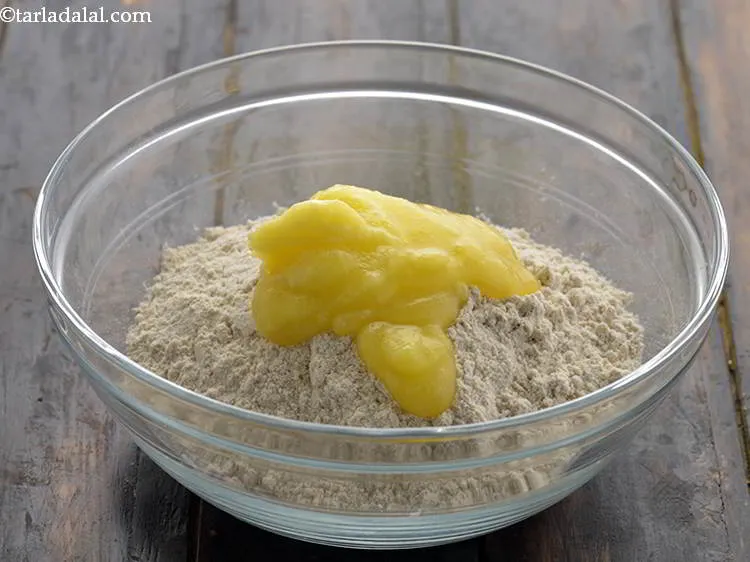 Step 4 – Add 2 tbsp ghee. Also, you can make use of oil if you want.&nbsp;