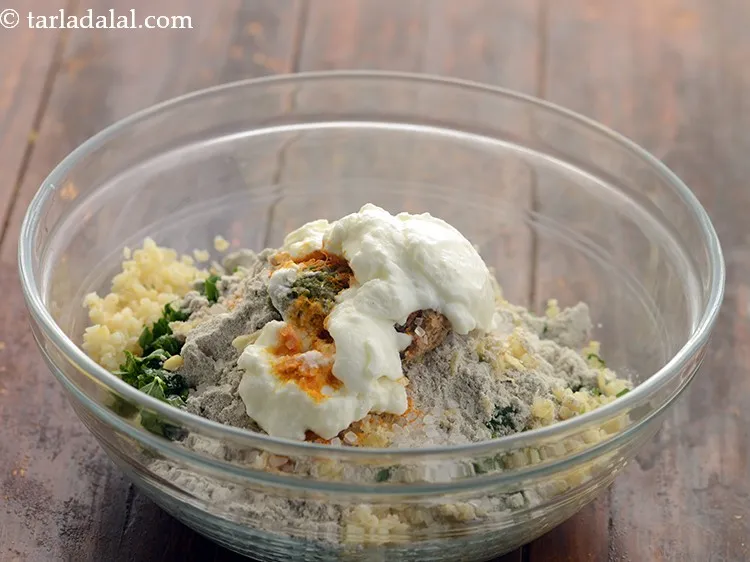 Step 15 – Add curds. Beginners can learn the recipe of <a href="https://www.tarladalal.com/How-To-Make-Curd-Or-Dahi-At-Home-2790r" target="_blank">homemade curd</a>&nbsp;to make perfect thick …