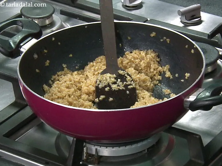 Step 8 – Cook on a low flame for 15 to 17 minutes or till the broken wheat …