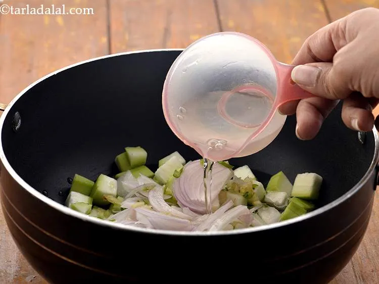 Step 11 – Pour &frac34; cup of water and mix well.