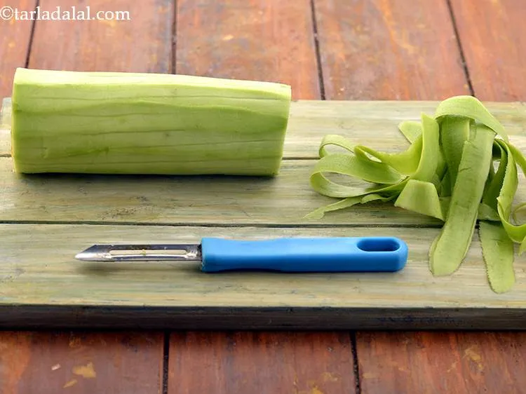 Step 4 – Peel it using a peeler.