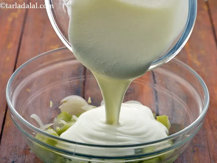 Step 14 – Add the whisked curds.