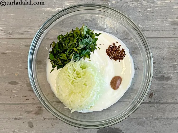 Step 16 – Add the grated lauki.