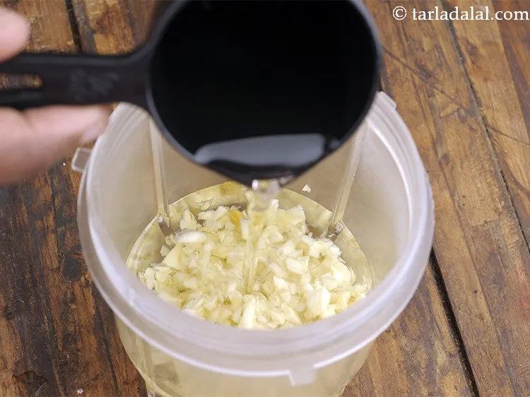 Step 8 – Add &frac14; cup oil.