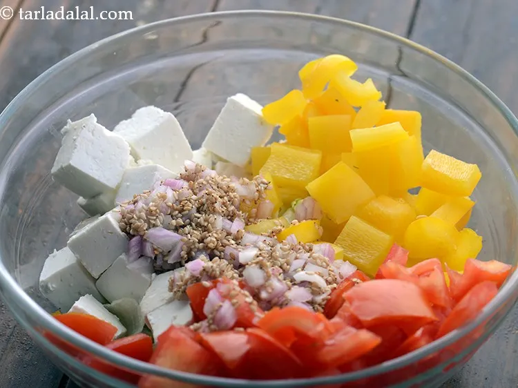 Step 11 – Add the prepared sesame dressing.&nbsp;