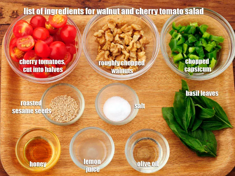 Step 2 – What is walnut and cherry tomato salad made of?