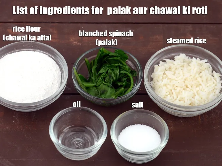 Step 2 – <strong>Palak aur chawal ki roti recipe | chawal ke atte aur palak ke paratha | …