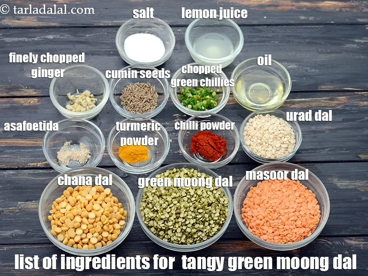Step 2 – <strong>Green moong dal&nbsp;</strong>is made from1/2 cup&nbsp;<a href="https://www.tarladalal.com/glossary-green-moong-dal-split-green-gram-hari-mung-dal-522i">green moong dal (split green gram)</a>, 1/4 cup masoor …