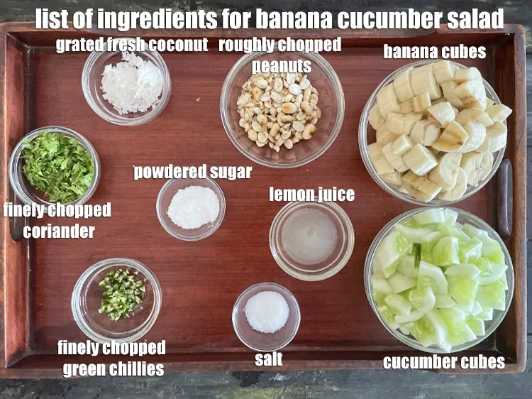 स्टेप 2 – <strong>बनाना एण्ड कुकुम्बर सलाद किससे बनता है?&nbsp;केला ककड़ी का सलाद&nbsp;</strong>बनाने …