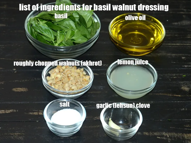 Step 2 – <strong>basil walnut dressing recipe | Indian style basil walnut dressing | basil walnut pesto |</strong> …