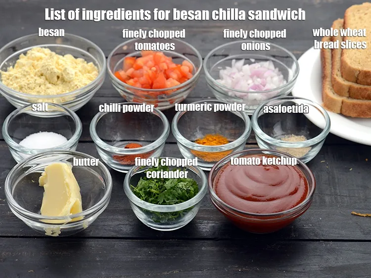 Step 2 – <strong>besan chilla sandwich recipe | bread chilla sandwich | Indian pudla sandwich | cheela sandwich …