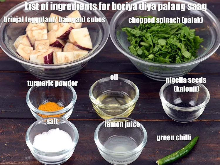 Step 3 – <strong>boriya&nbsp;diya palang saag recipe | Bengali spinach, eggplant with lentil dumplings | palong shaak | …