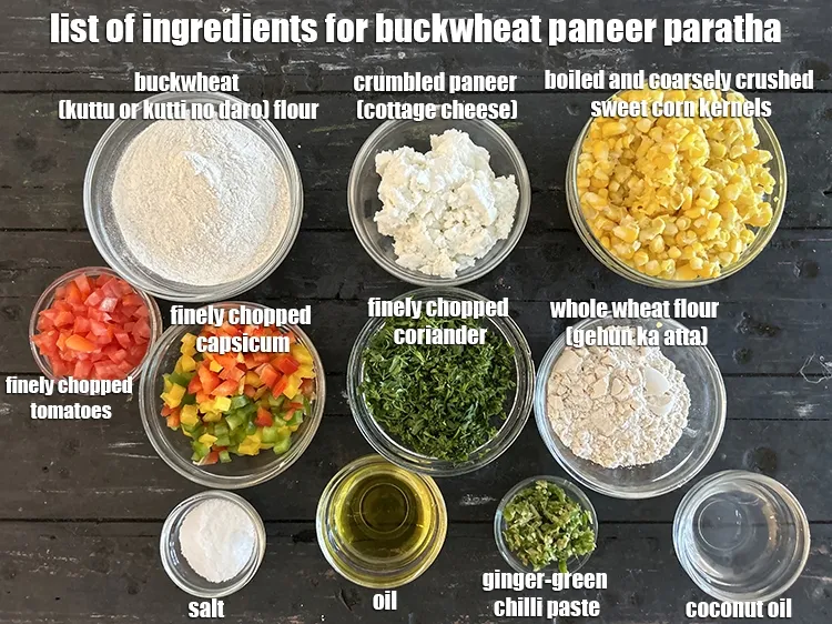 स्टेप 2 – <strong>कुट्टू पनीर पराठा किससे बनता है?&nbsp;</strong><em><u>कुट्टू पनीर पराठा के लिए …