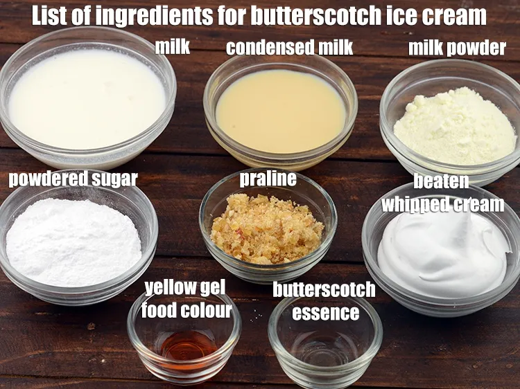 Step 2 – <strong>what is butterscotch ice cream made of?</strong>&nbsp;<strong>Indian butterscotch ice cream with whipped cream&nbsp;</strong>is made of&nbsp;1 …