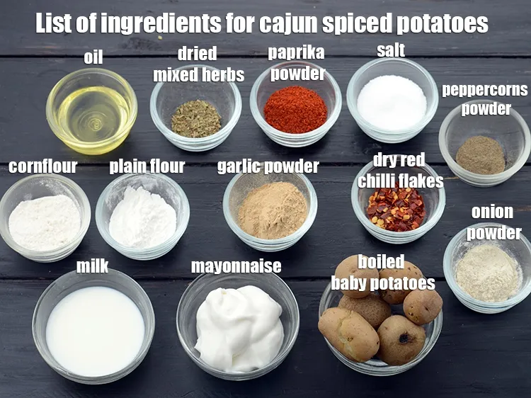 Step 2 – <strong>Barbeque nation style Cajun potatoes</strong> is made from30&nbsp;<a href="https://www.tarladalal.com/glossary-boiled-baby-potatoes-2372i">boiled baby potatoes</a>, oil for deep-frying, 4 …