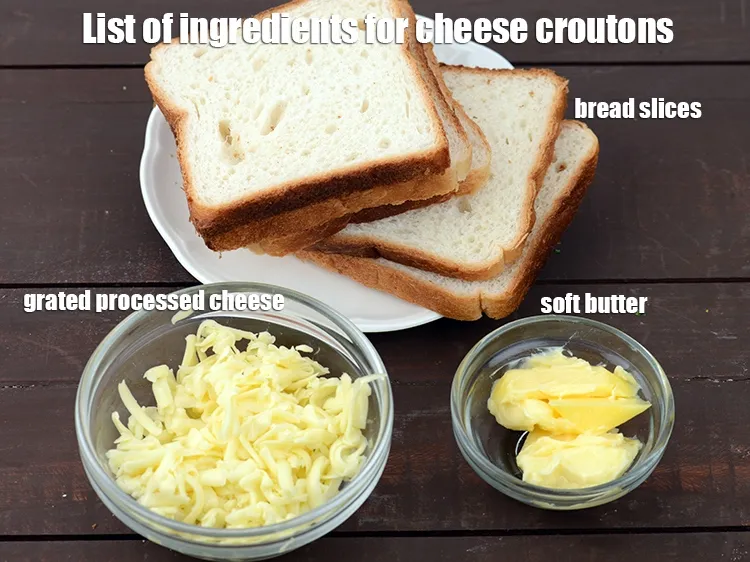 Step 2 – <strong>Cheese croutons recipe | Indian cheesy croutons | baked cheese croutons for soup | homemade …