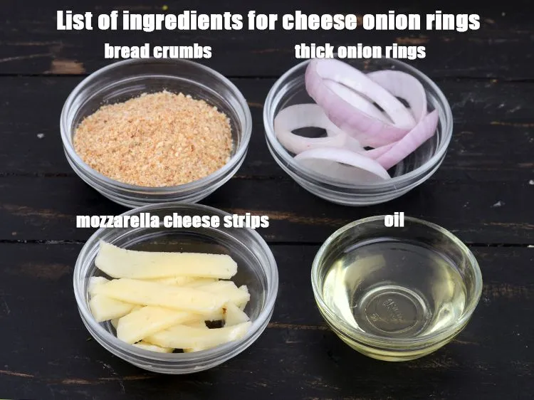 Step 2 – <strong>Cheese onion rings recipe</strong> is made using easily available ingredients in India: 2 cups thick …