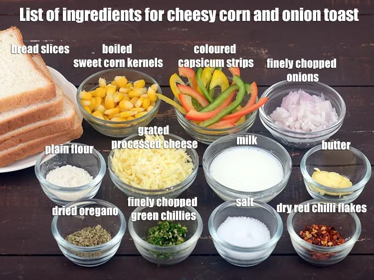 Step 2 – <strong>Cheesy corn and onion toast recipe | veg cheese corn toast | Indian cheese corn …
