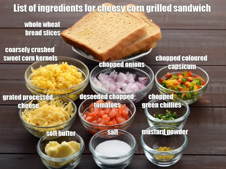 Step 2 – <strong>Cheesy corn grilled sandwich recipe | corn cheese grilled sandwich | Indian sweet corn sandwich,</strong> …