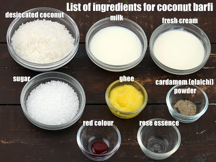 Step 2 – <strong>coconut barfi recipe | nariyal barfi | layered coconut barfi | rose coconut barfi |</strong> …