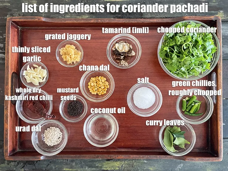 Step 2 – <strong>what is coriander pachadi made of?&nbsp;<!--%3Cmeta%20charset%3D%22UTF-8%22%20%2F%3E-->&nbsp;South Indian coriander&nbsp;chutney</strong> is made of&nbsp;<!--%3Cmeta%20charset%3D%22UTF-8%22%20%2F%3E-->8&nbsp;green chillies&nbsp;, roughly chopped,&nbsp;3 tbsp&nbsp;tamarind …