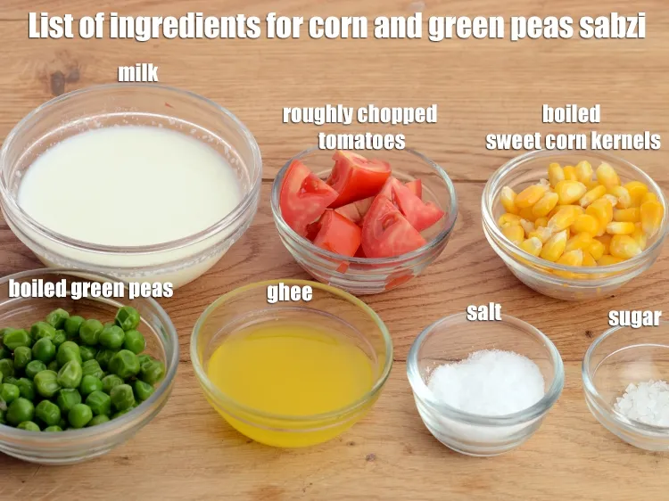 Step 2 – <strong>corn and green peas sabzi recipe | Indian corn peas curry | healthy peas corn …