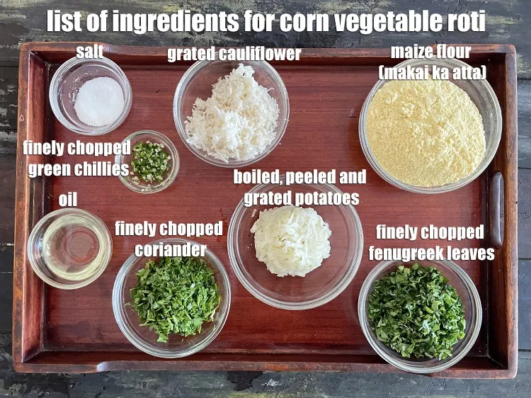 Step 2 – <strong>what is corn and vegetable roti made of?</strong> <strong>maize vegetable roti </strong>is made from&nbsp;<meta charset="UTF-8" …