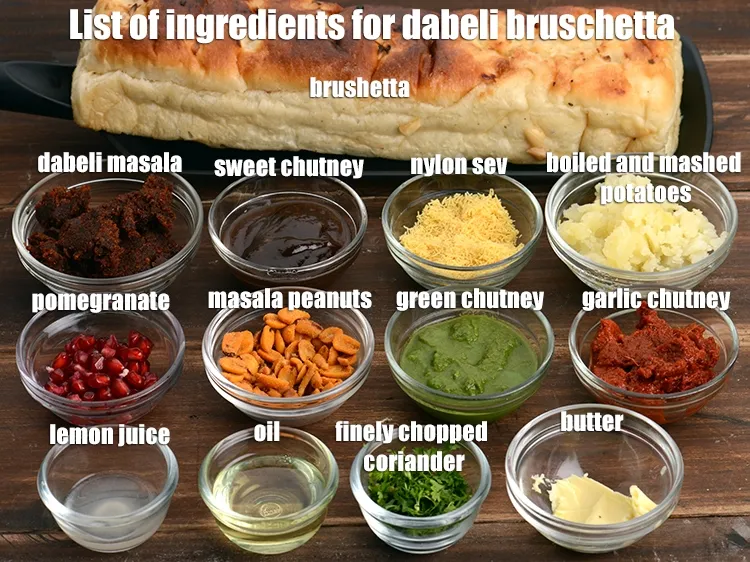 Step 2 – <strong>Dabeli bruschetta recipe | Indian party starter dabeli | fusion dabeli |</strong> is made of …