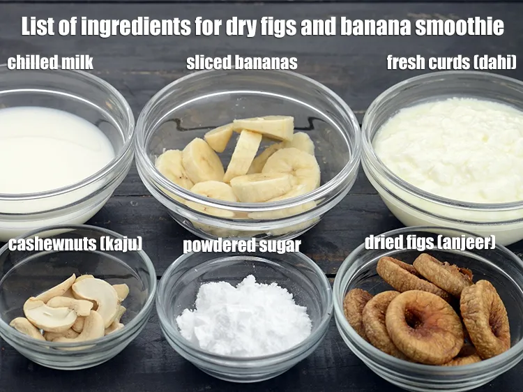 Step 2 – <strong>dry figs and banana smoothie recipe | Indian dried fig smoothie | dried fig smoothie …