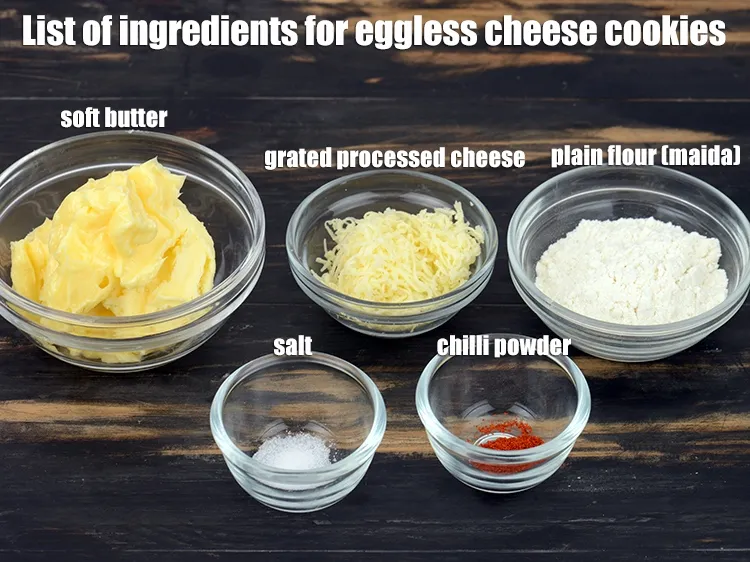 Step 2 – <strong>eggless cheese cookies recipe | homemade Indian cheese cookies | cheese biscuits | </strong>is made …