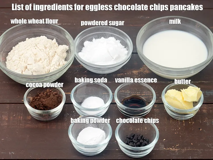 Step 2 – <strong>eggless whole wheat chocolate chip pancakes recipe | Indian choco chip pancake | eggless vanilla …