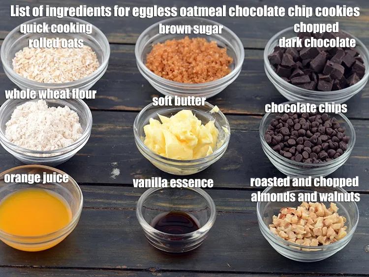 Step 2 – <strong>Eggless oatmeal chocolate chip cookies recipe | soft and gooey oatmeal chocolate chip cookies | …