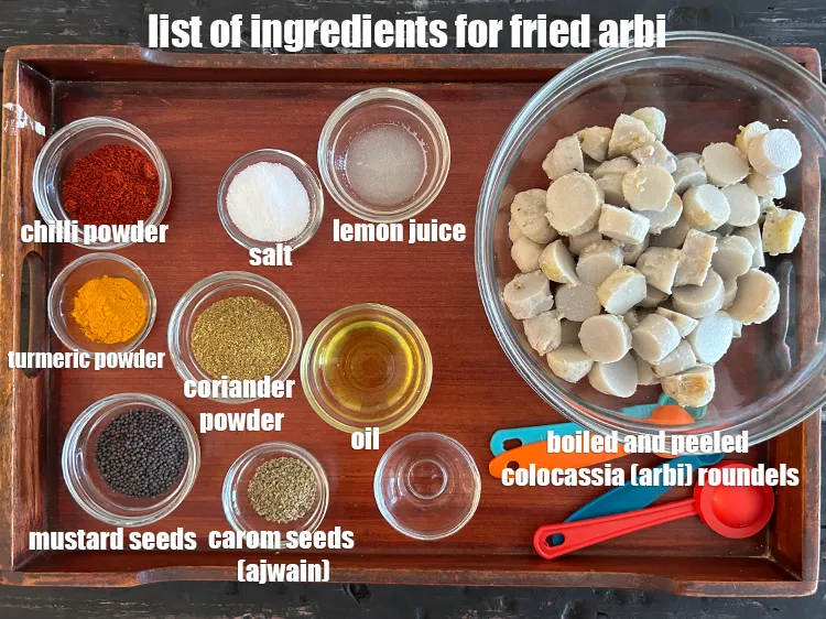 स्टेप 2 – <strong>तली हुई अरबी किससे बनती है?&nbsp;</strong><u><em>तली हुई अरबी के लिए …