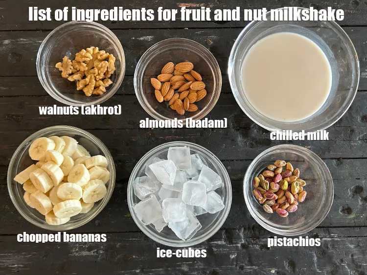 Step 2 – <strong>what is fruit and nut milkshake made of ? </strong><u><em>See below image of list of …